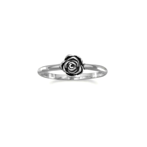 E's TIMELESS JEWELRY Jewelry - ❤️ DAINTY ROSE STERLING SILVER RING